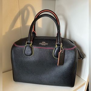 RARE Coach neon mini Bennett satchel
